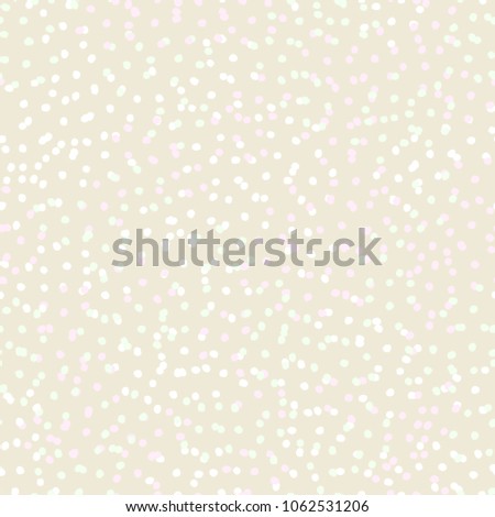 Spring Tender Colorful Seamless Pattern. Circles, Spots and Dots Endless Textures. Easy To Create Abstract Vintage, Dotted Effect. Perfect for Pastel Background and Surface Design. 