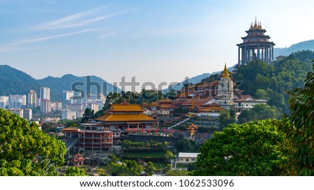 Kek Lok Si Temple at Georgetown Penang, Malasia int he day light time you can use for tourist advertisement Royalty-Free Stock Photo #1062533096