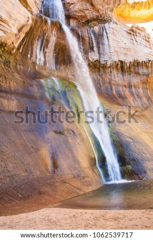 Calf Creek Falls, Viewed from Calf Creek Trail, Grand Staircase-Escalante National Monument, Utah Royalty-Free Stock Photo #1062539717