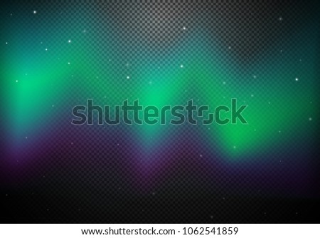 A Beautiful Sky with Northern Light illustration