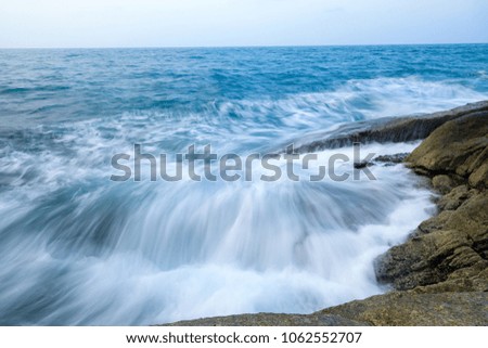 Motion wave of the sea