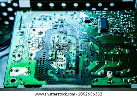 Electronic circuit board, computer monitor or display.