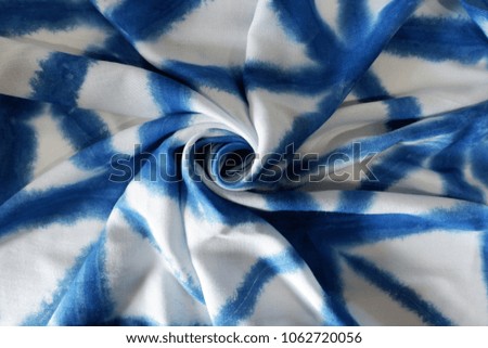 Japanese Asian Textile Navy Blue