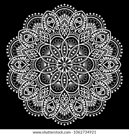 Mandala pattern white good mood