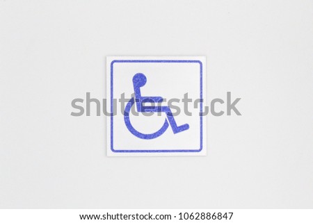 Wheelchair Disabled logo,Disable symbol logo with isolated on white background.