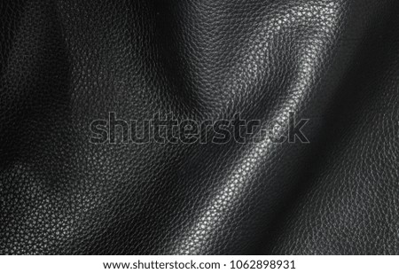 Genuine leather black color.  Background and Texture. Royalty-Free Stock Photo #1062898931