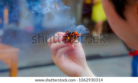 When someone would like to respect gods and goddesses, they will use incense burner for praying and blessing