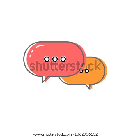 Message box outline vector.
