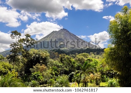 Arenal Volcano near La Fortuna, Costa Rica Royalty-Free Stock Photo #1062961817