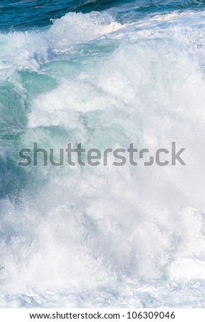 spray and drops of sea water, Atlantic ocean