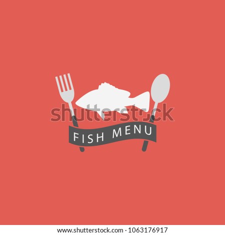 Fish Menu Vector Template Design Illustration