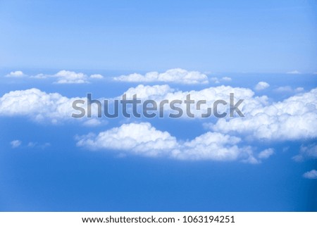 Cloud on the plane window