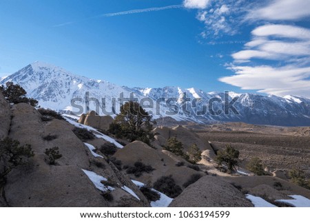 Snow mountains of Sierra Nevada.