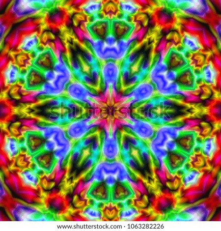 decorative patterns in retro style. bright flower. psychedelic background. bright colorful patterns. Magic  graphics. Abstract kaleidoscope  pattern.