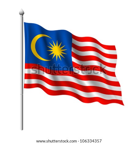Flag of Malaysia, vector illustration