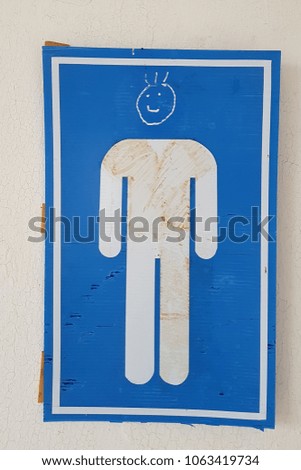 men toilet sign without head