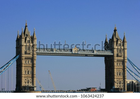 tower bridge under the sun in london 