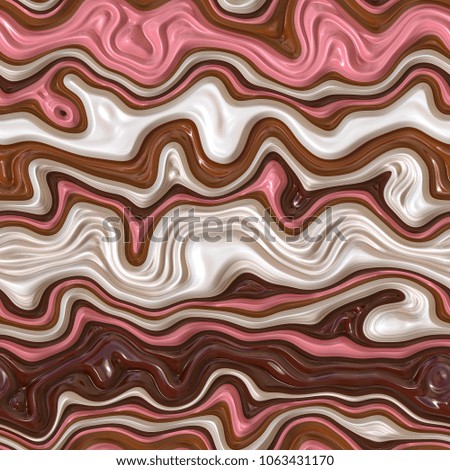 Candy background. Seamless candy wave. Melted chocolate and caramel. Colorful background or texture.
