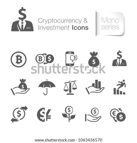Cryptocurrency & investment icons