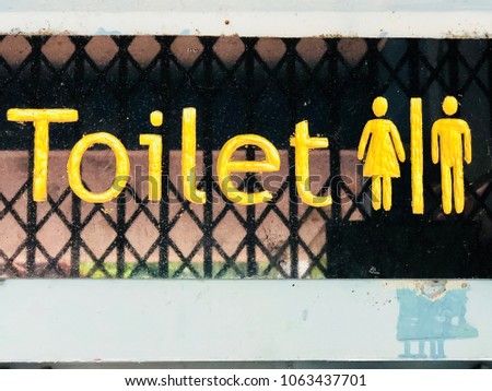 Sign of toilet