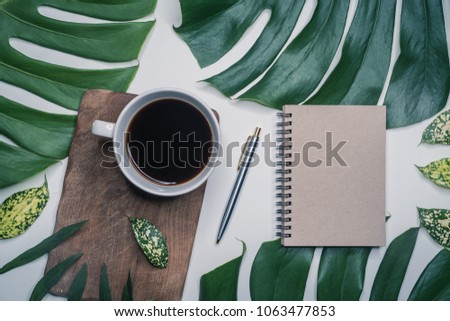 Creative flatlay with fashion object on white background