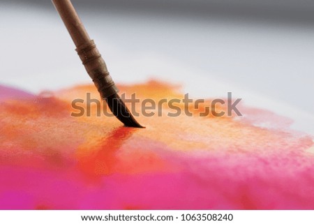 brush painting watercolor