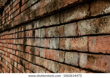 Old brick wall made of old brick.