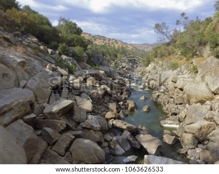 River gorge in the Fresno county foothills