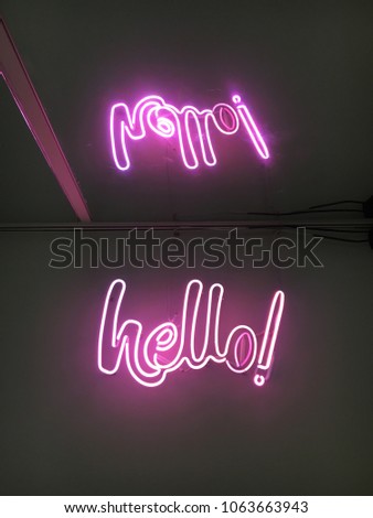 neon sign letter design