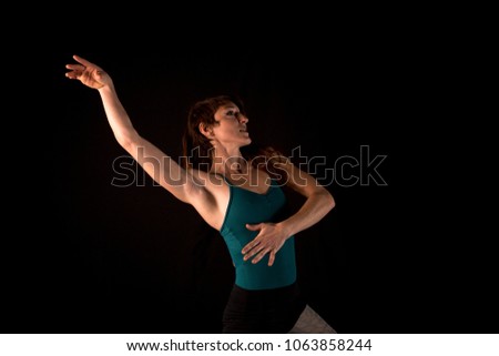 Young woman performing exercises to improve health, in study