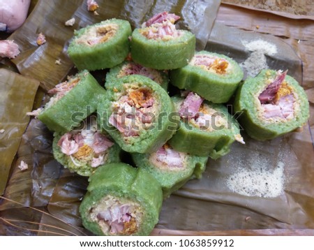 Tet cake. Royalty high quality free stock image of Banh Tet. Banh Tet is traditional Vietnamese cake when come to Vietnam Tet holidays