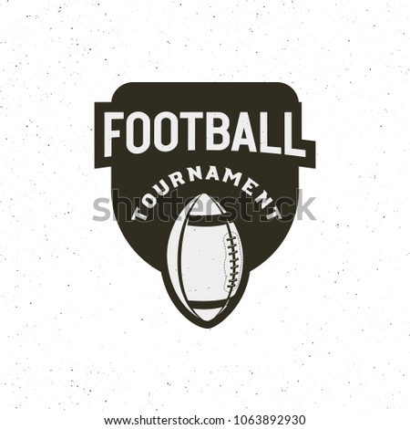 american football logo. sport emblem, badge, design elements, logotype template vector illustration
