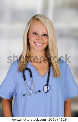 Young female nurse working in a hospital