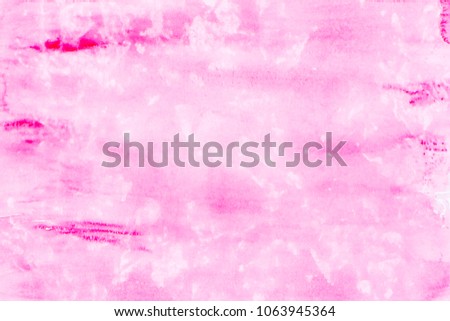 Abstract pink and violet watercolor painting art in soft pastel color use as invitation card for wedding or grunge background. Texture artistic frame. Color splashing in paper, Hand drawn, Artwork.