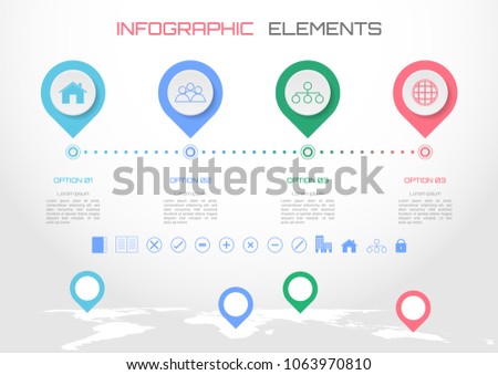 Infographic template. modern timeline concept some Elements of this image furnished by NASA