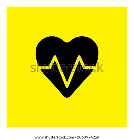 heart impulse icon vector