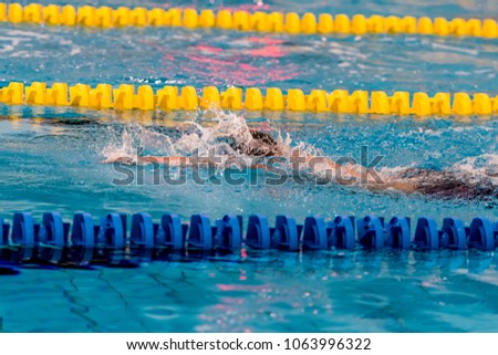 Front crawl NK Games in swimming pool Hofbad (den Haag) Netherlands