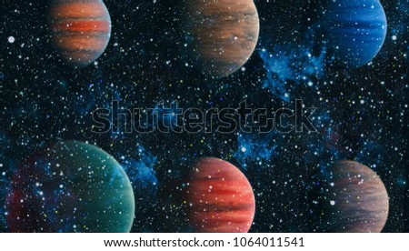 Fiery explosion in space. Abstract illustration of universe. Elements of this image furnished by NASA