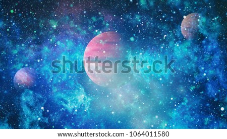 Fiery explosion in space. Abstract illustration of universe. Elements of this image furnished by NASA