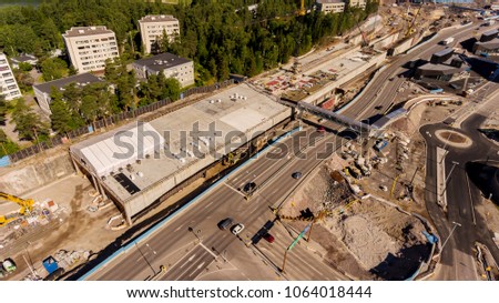 Construction of Kehä I in Keilaniemi