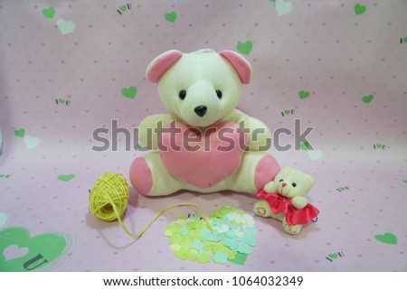 Teddy bear with I love you and heart, do you want my heart. 