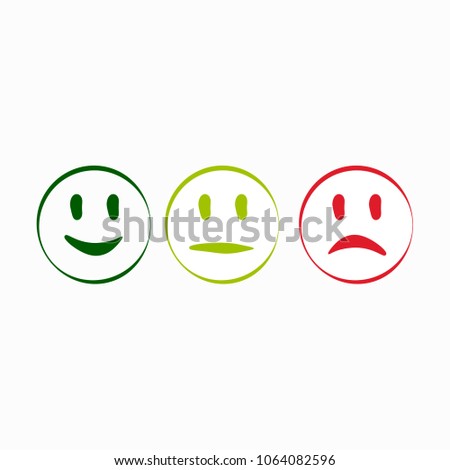 smile emoji  sad cheerful serious Royalty-Free Stock Photo #1064082596