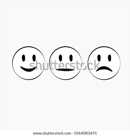 smile emoji sad cheerful serious Royalty-Free Stock Photo #1064083691
