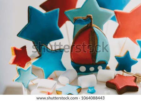birthday cake with star ornament