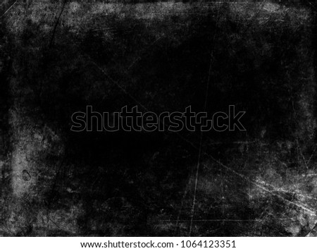 Black grunge scratched background, scary horror distressed texture
