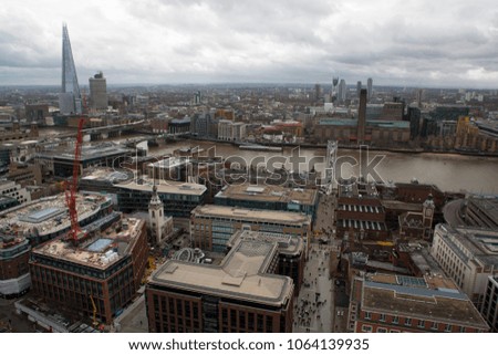London view from the air. From the st.Paul cathedral 