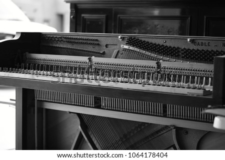 A picture of a piano mid restoration