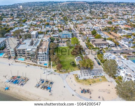 San Diego Bay aerial view - Coastline of San Diego California - San Diego 