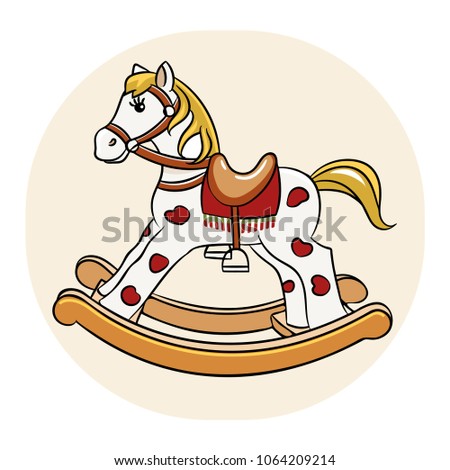 Rocking horse vector illustration