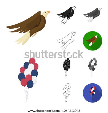 Day of Patriot, holiday cartoon,black,flat,monochrome,outline icons in set collection for design. American tradition vector symbol stock web illustration.